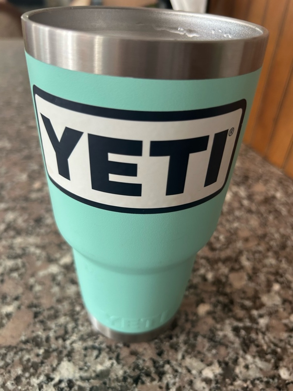 Yeti Rambler Tumbler in Mint Green with Stainless Accents
